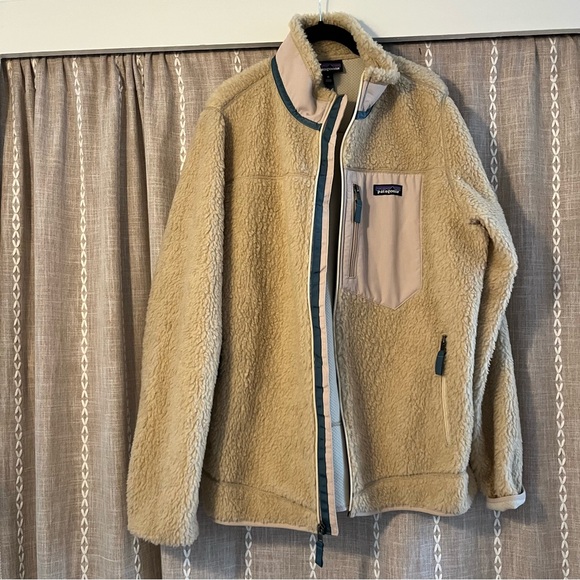 Women's Classic Retro-X® Fleece Jacket Size extra large color natural with blue - Picture 11 of 13